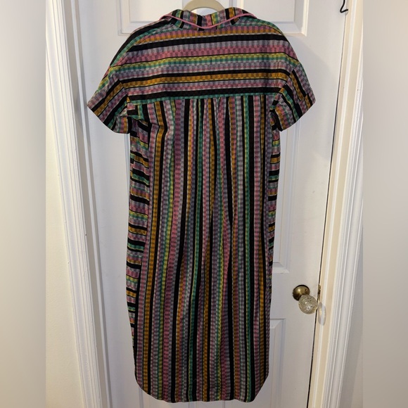 NWT retail $98 Size XXS Anthropologie striped lounge  Multicolor midi Dress - Picture 4 of 5